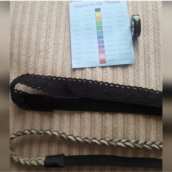 Earrings, Bracelets, Necklace, Headbands, Mood Ring, Estee Lauder Makeup Bag - Picture 14 of 16